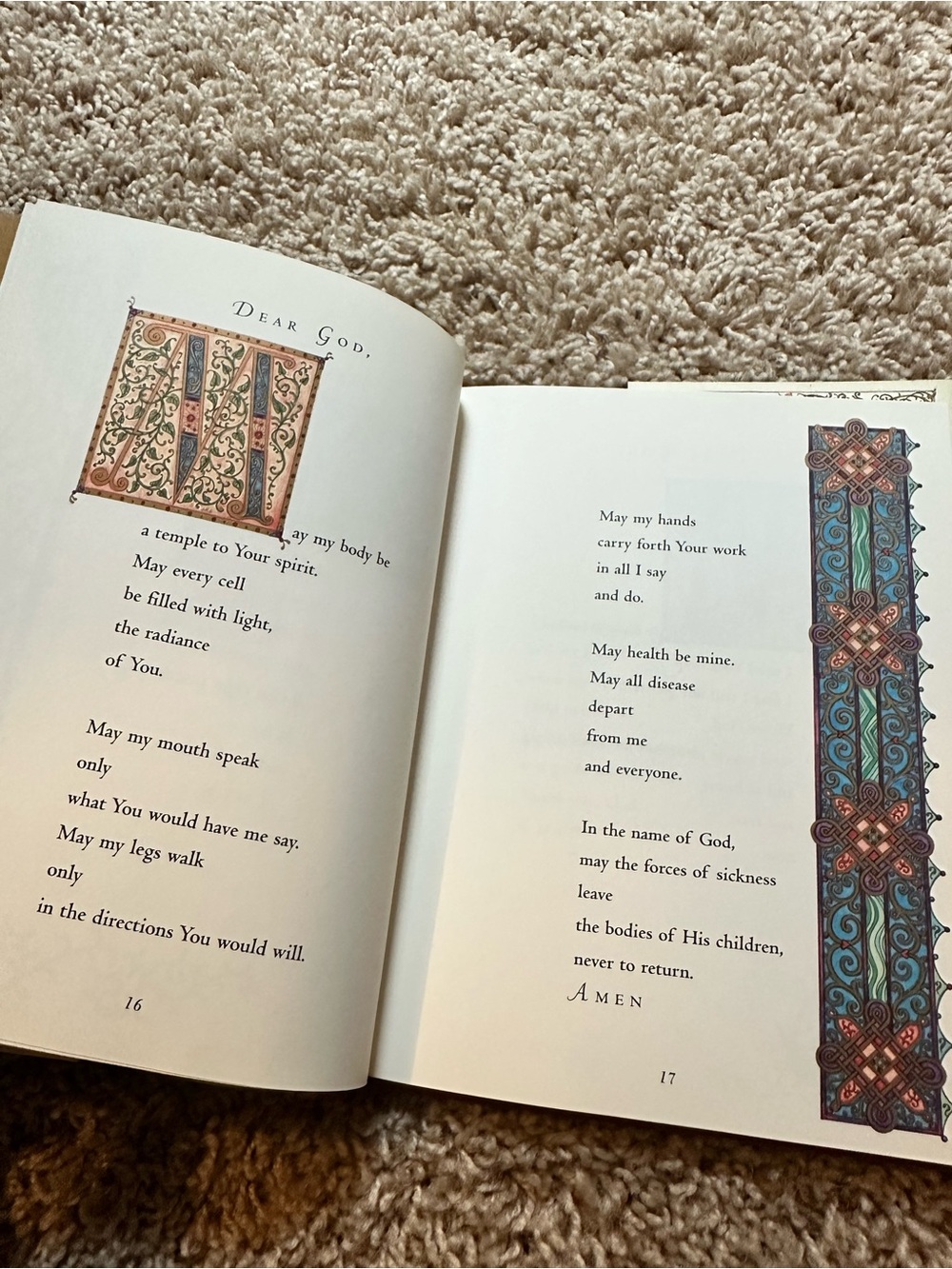 Marianne Williamson Illuminated Prayers - Decorative Cover in Cream & Gold Tones - Picture 10 of 12